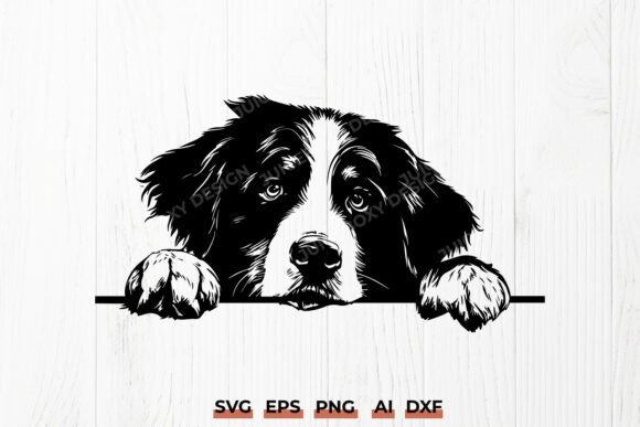 Bernese Mountain Dog SVG Cut File DXF