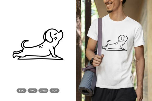 Cute Yoga Dog SVG Clipart
