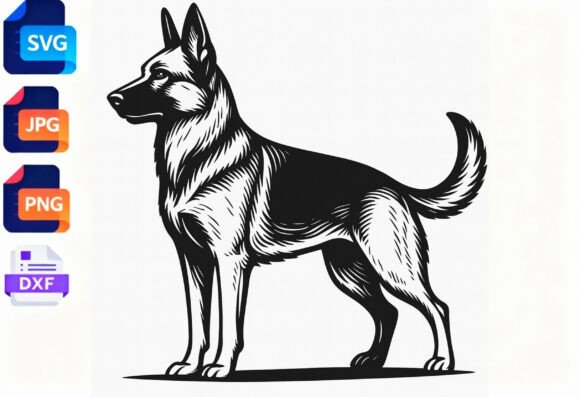 German Shepherd Dog SVG Clipart