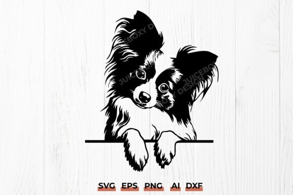 Papillon Dog SVG – Cute Papillon Face