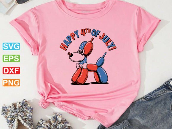 Patriotic Balloon Dog SVG, 4th of July