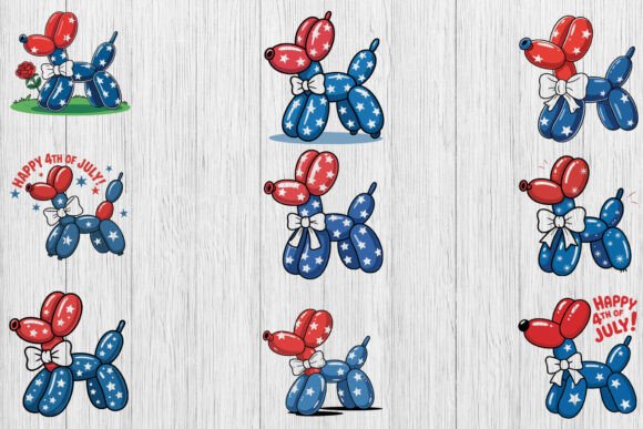 Patriotic Balloon Dog SVG Bundle