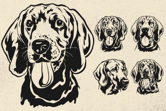 Redbone Coonhound Dog Svg Files