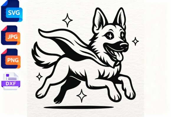 Superhero German Shepherd Dog SVG: A Designer's Review