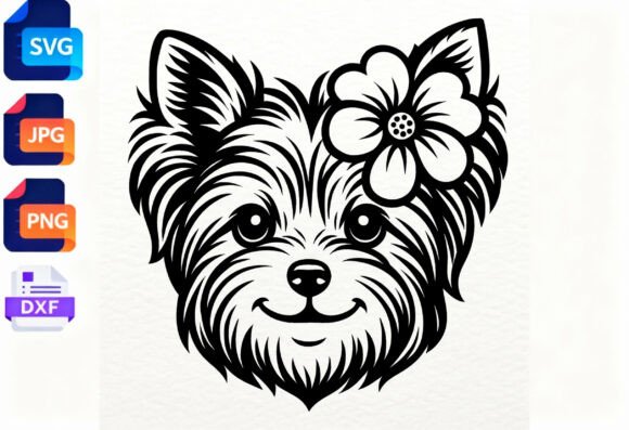 Yorkie Dog Flower Head Design Reviewed